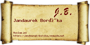 Jandaurek Boróka névjegykártya